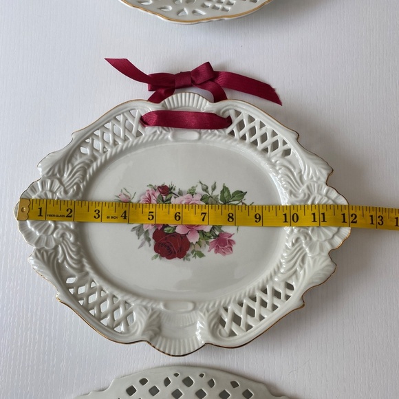 Formalities by Baum Brothers Vintage Victorian Rose Collection Set Of 3 Plates - Picture 8 of 10